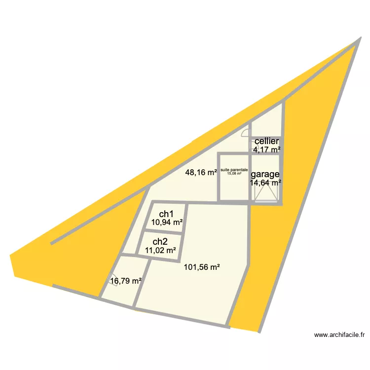 ANAIS. Plan de 8  et 222 m²