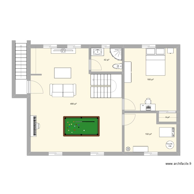 FG-31C. Plan de 5 pièces et 77 m2