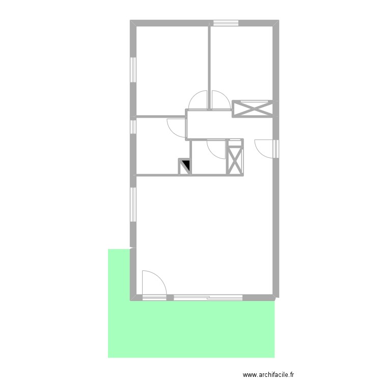 T3 DIBIN. Plan de 17 pièces et 88 m2