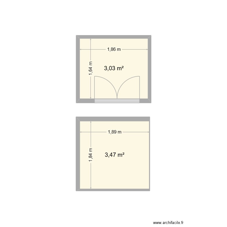PLAN A. Plan de 2 pièces et 7 m2