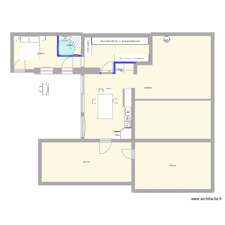 rdc steenvoorde v2. Plan de 5  et 146 m²
