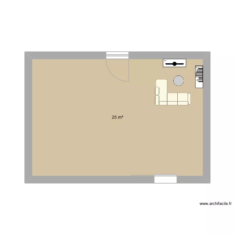 tara. Plan de 1  et 25 m²