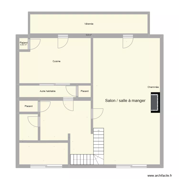 rdc. Plan de 8 Pièces et 117 m² rdc. Plan de 8 Pièces et 117 m²