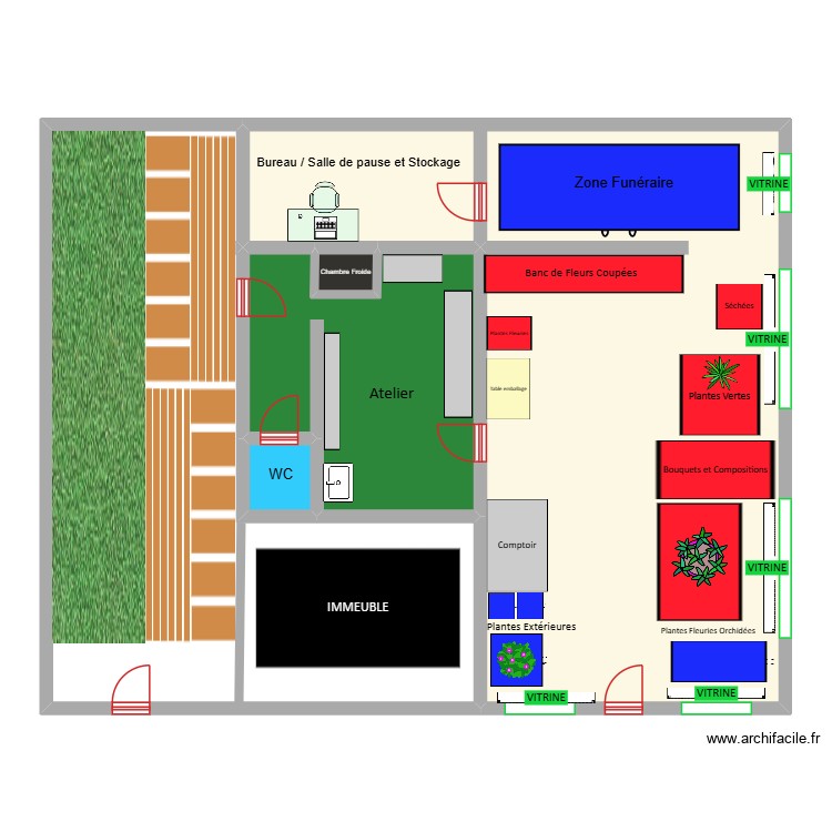 Boutique Etamines Fleurs. Plan de 0 pièce et 0 m2