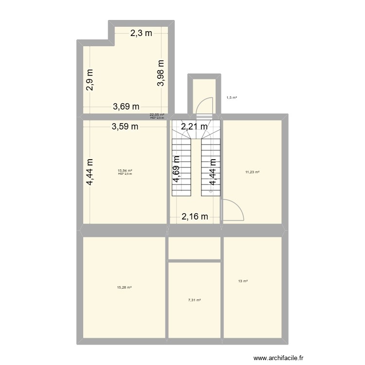 differ 1er. Plan de 0 pièce et 0 m2