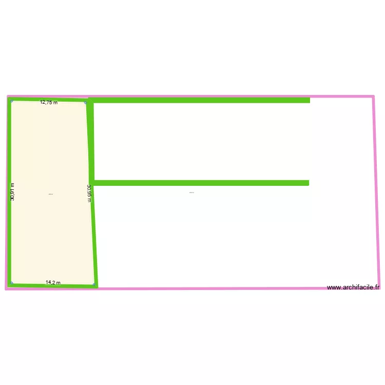 ma maison. Plan de 2  et 2396 m²