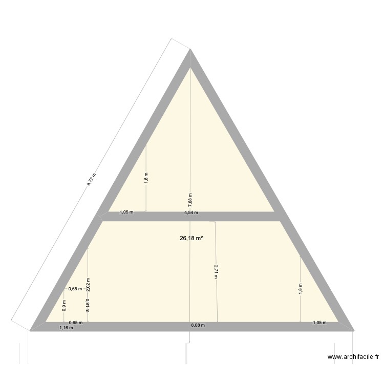 CHARPENTE DORDOGNE. Plan de 1 pièce et 26 m2