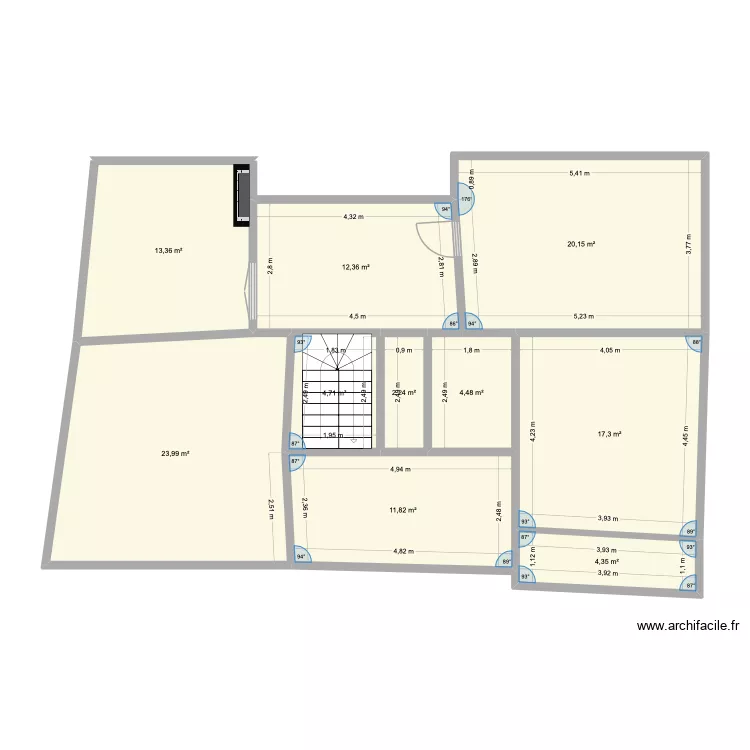 Vendome _ R+1 V3. Plan de 10  et 115 m²