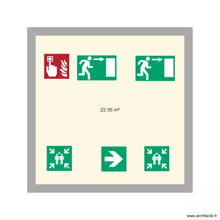 symbole. Plan de 1 et 23 m² symbole. Plan de 1 et 23 m²