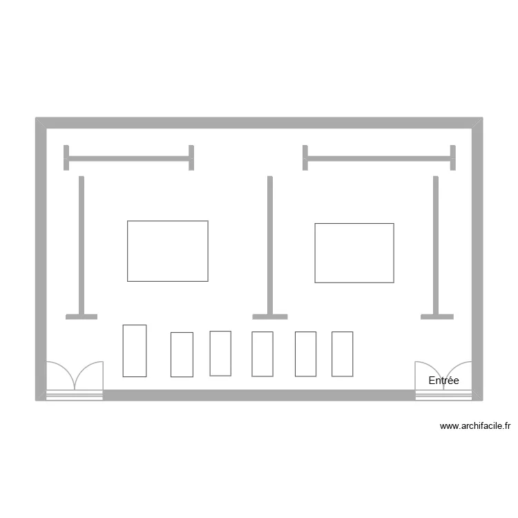 PLAN MAGASIN. Plan de 1  et 67 m²