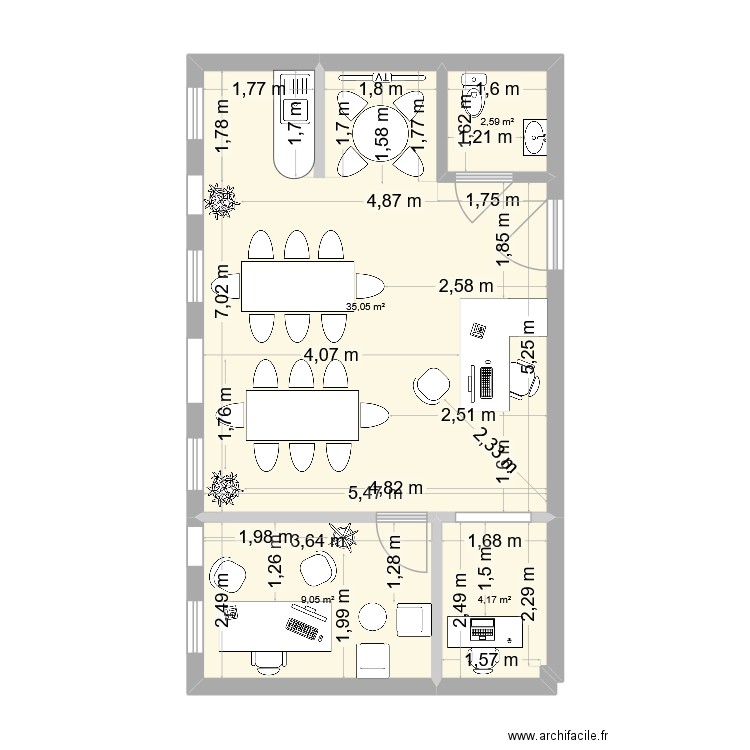 CAZAM LAYMOUNE 2. Plan de 4 pièces et 51 m2
