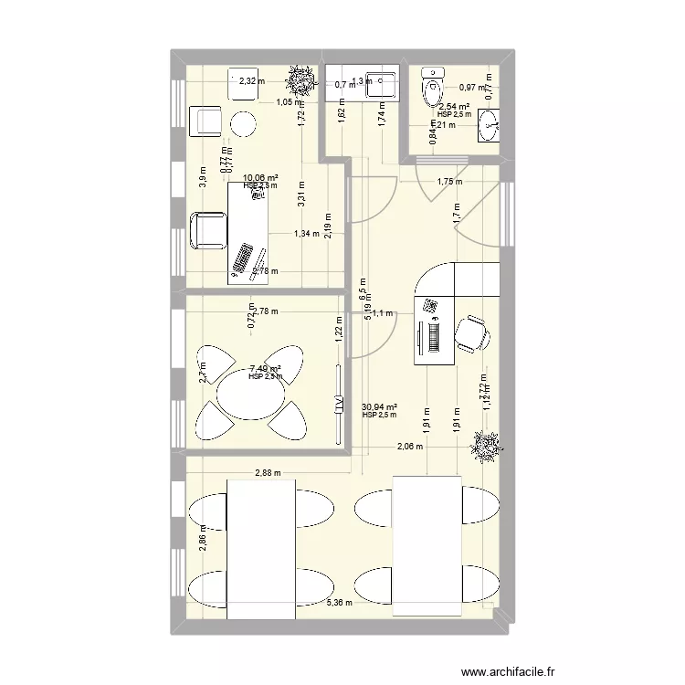 CAZAM LAYMOUNE 2. Plan de 4 pièces et 51 m²