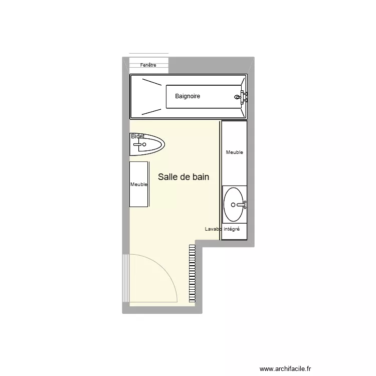BONNET SDB Existant. Plan de 