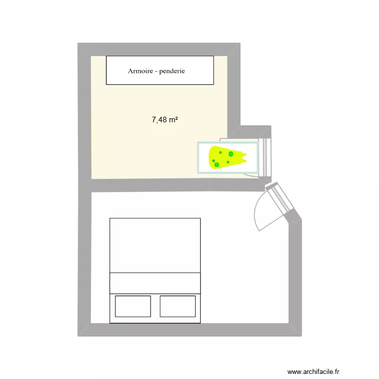 Duplex. Plan de 1 et 7 m² Duplex. Plan de 1 et 7 m²