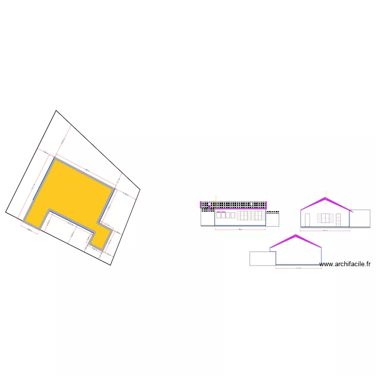 LE CORNEC. Plan de 1 et 115 m² LE CORNEC. Plan de 1 et 115 m²