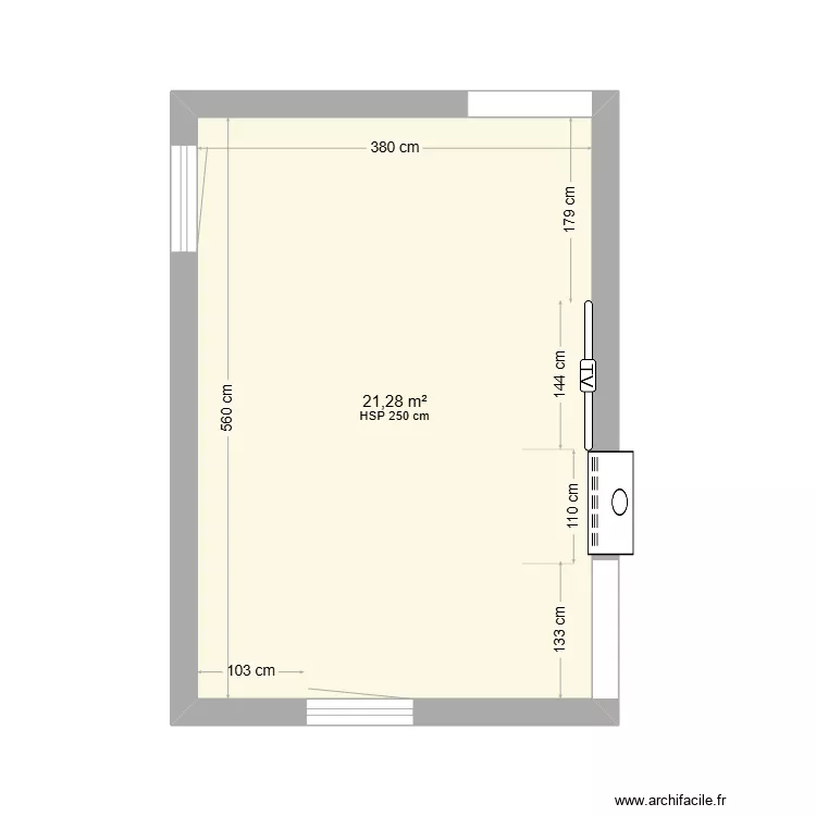 salon. Plan de 