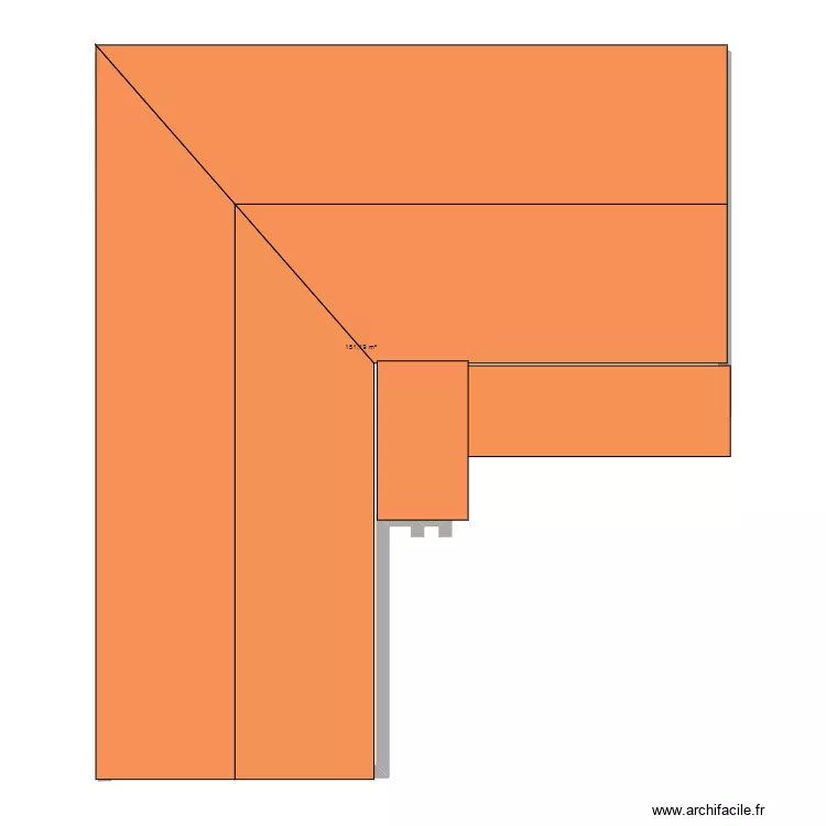 merignies. Plan de 1  et 151 m²