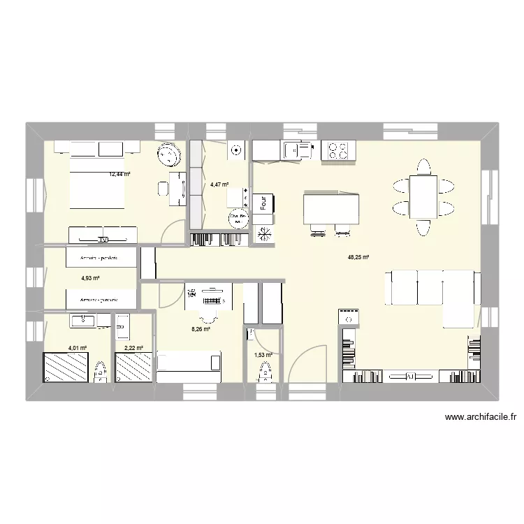 lot31dec25. Plan de 8 pièces et 86 m²