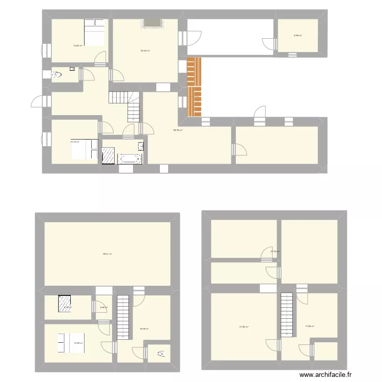 Maison actuelle. Plan de 
