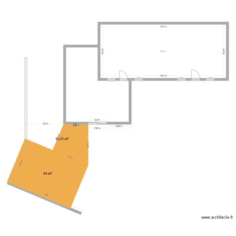 carport10. Plan de 1 pièce et 93 m2
