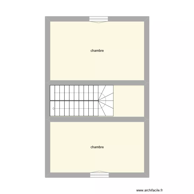 THOMASSON premier &eacute;tat initial. Plan de 3  et 37 m²