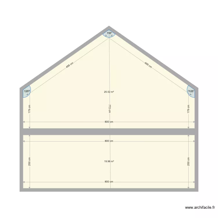 hauteur maison. Plan de 