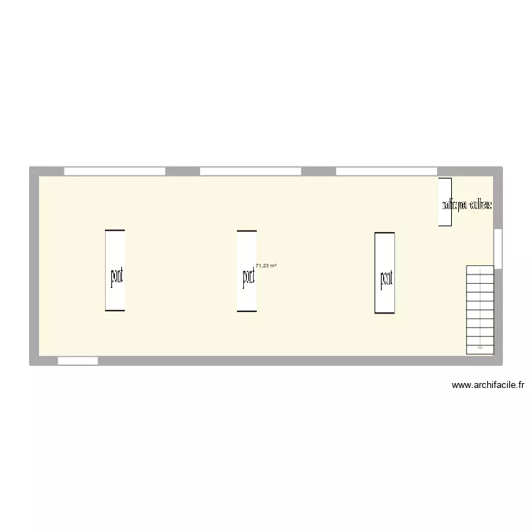 charcuterie. Plan de 1 et 71 m² charcuterie. Plan de 1 et 71 m²