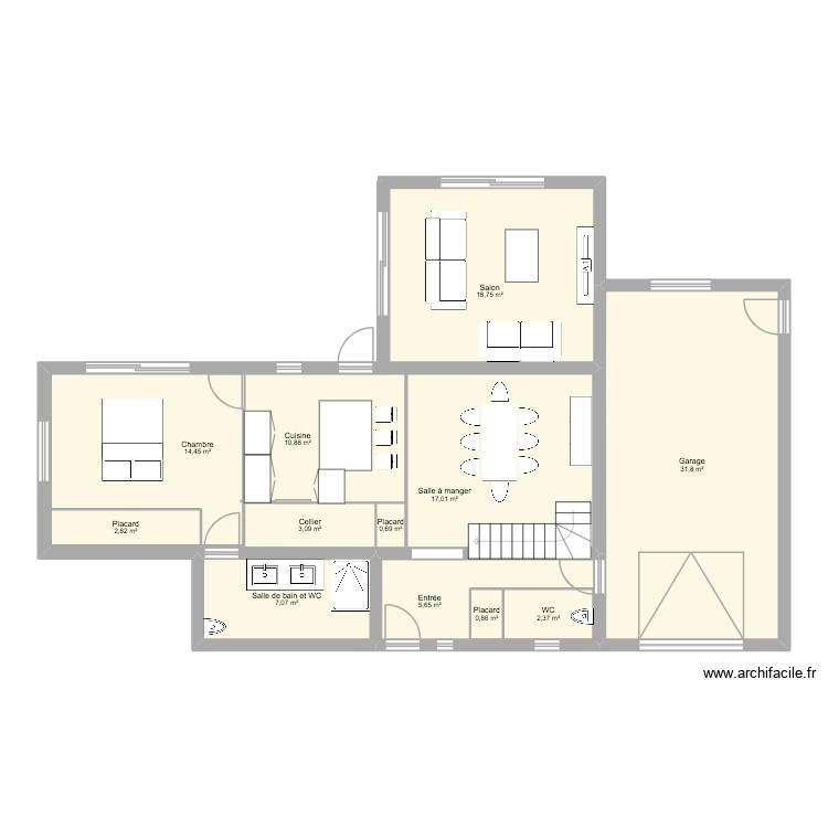 Maison 1. Plan de 0 pièce et 0 m2
