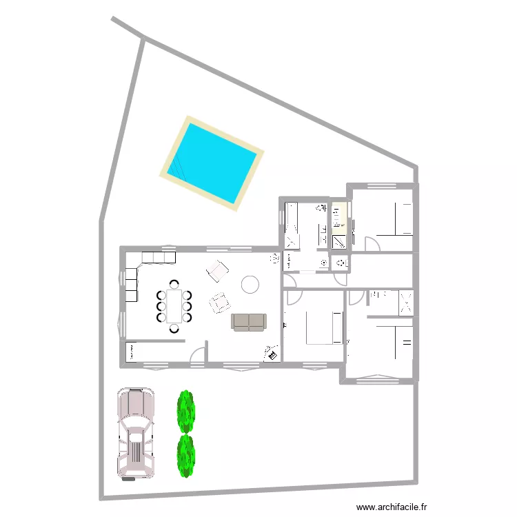 La Flotte PROJET 2. Plan de 1  et 2 m²