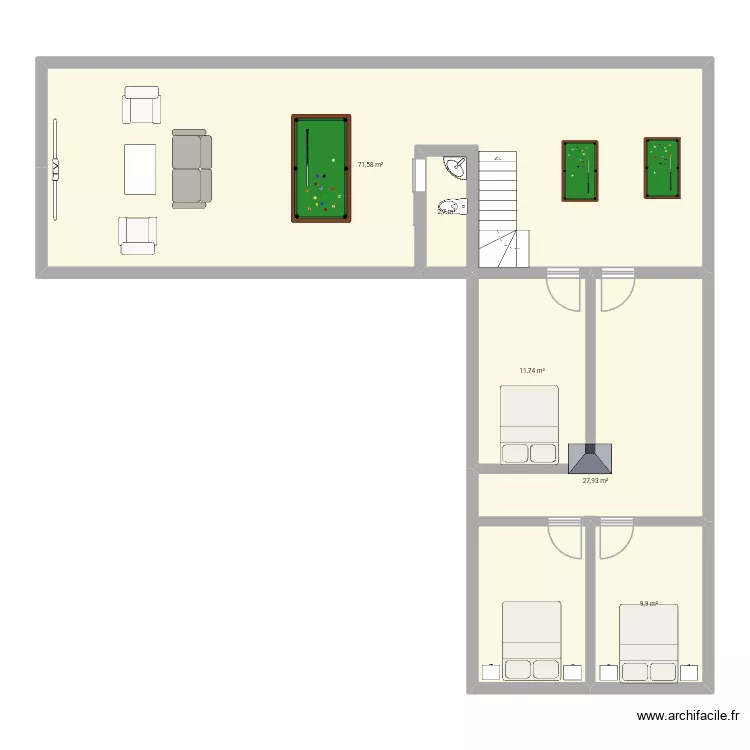 Maison. Plan de 5 et 124 m² Maison. Plan de 5 et 124 m²
