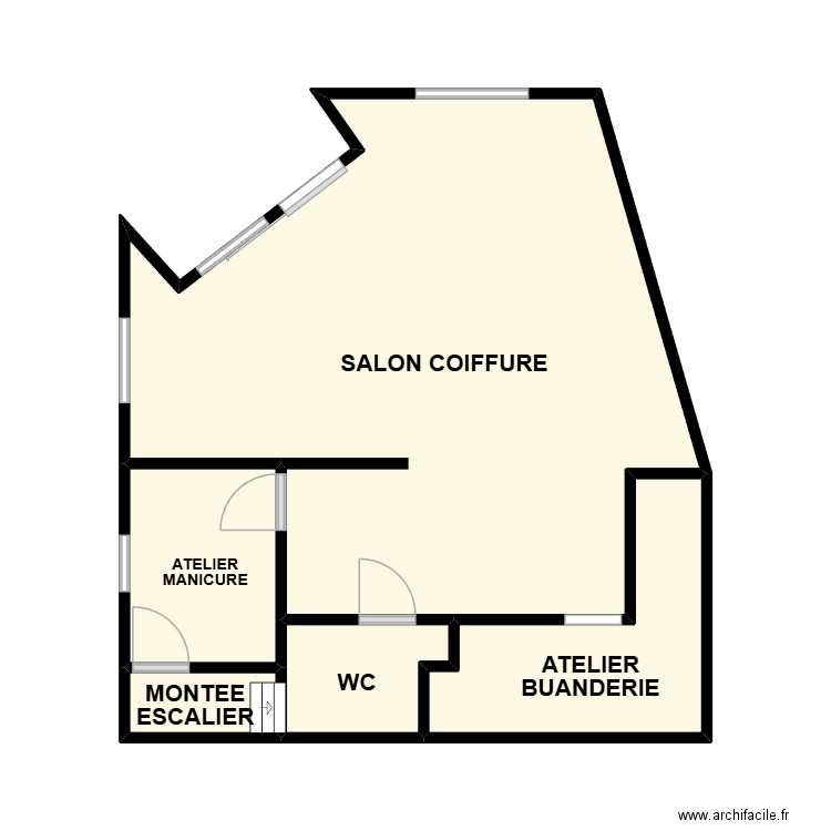 PLAN SIROCCO VAUVER RDC. Plan de 5 pièces et 34 m2