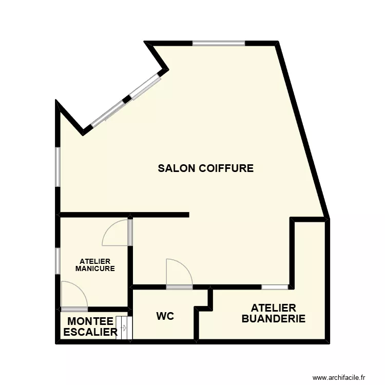 PLAN SIROCCO VAUVER RDC. Plan de 