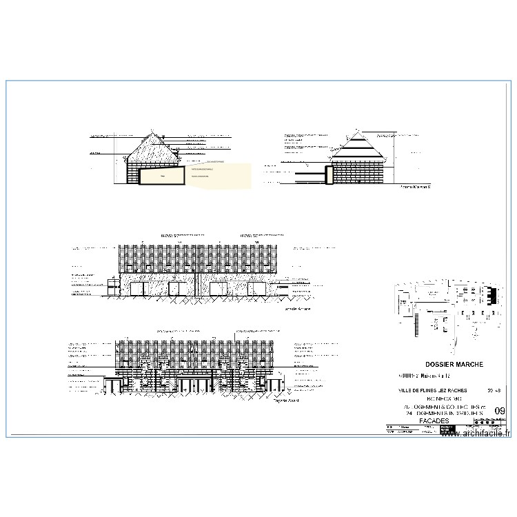 FACADE PIGNON. Plan de 0 pièce et 0 m2