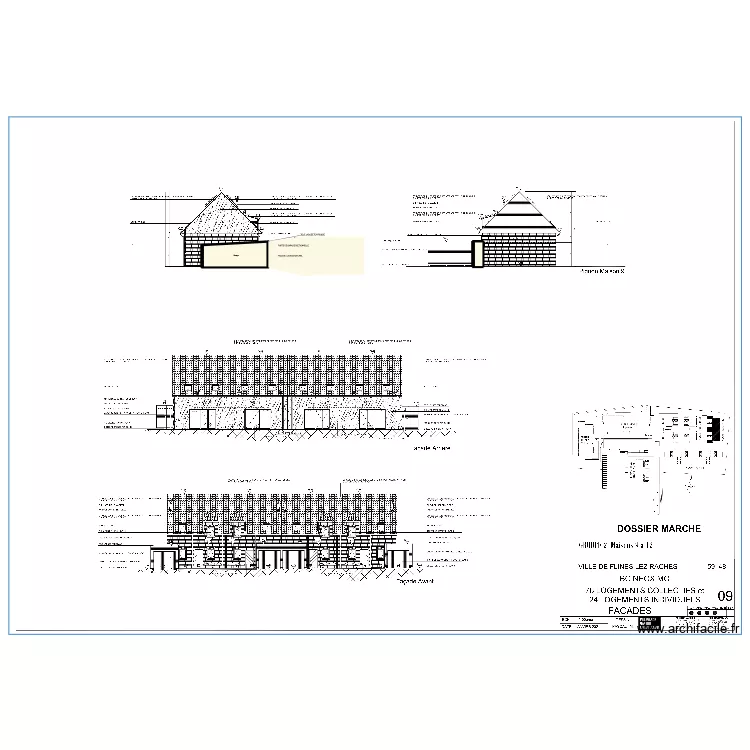 FACADE PIGNON. Plan de FACADE PIGNON. Plan de