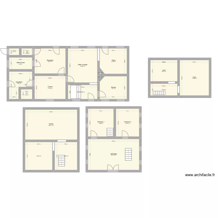 Maison a rénover Hemptinne. Plan de 22 et 216 m² Maison a rénover Hemptinne. Plan de 22 et 216 m²