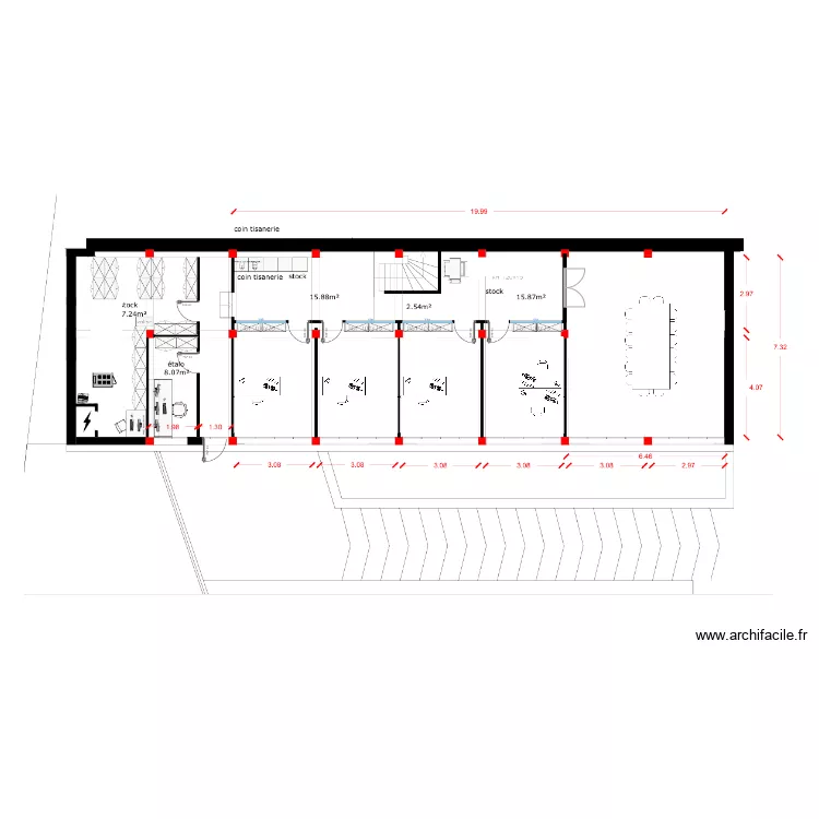 Projet DAMIENS/KERMEN Bas. Plan de 