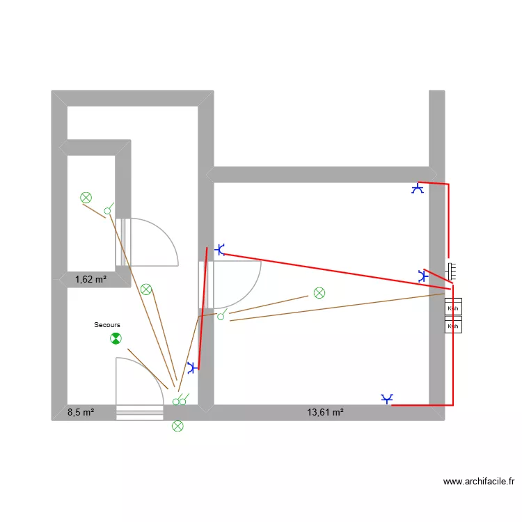 Cabinet Bracke. Plan de 