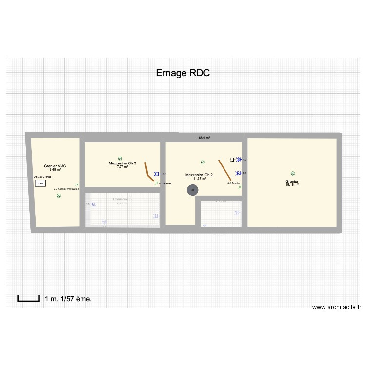 ernage simon 2°etage. Plan de 0 pièce et 0 m2