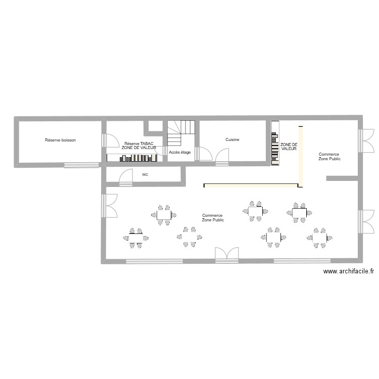 TABAC CAFE DE LA COTE. Plan de 0 pièce et 0 m2