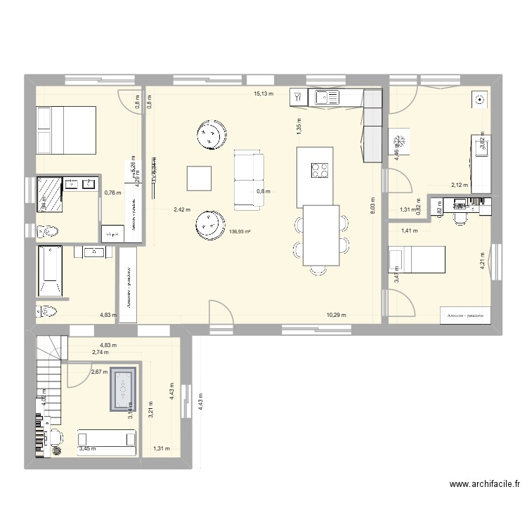 MARTIGNAS 10 V2. Plan de 1 pièce et 137 m2