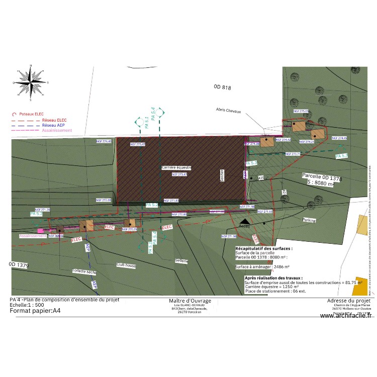 distances. Plan de 0 pièce et 0 m2