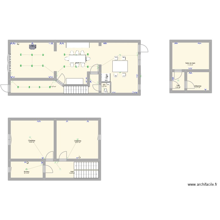 maison Ham 2. Plan de 10 pièces et 141 m2