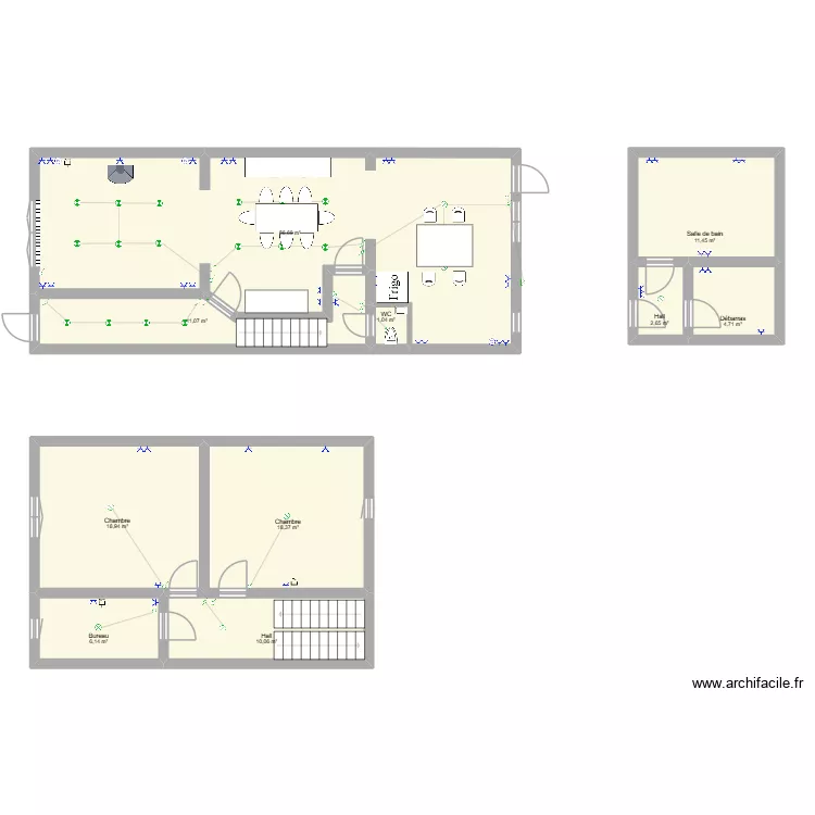 maison Ham 2. Plan de 10  et 141 m²