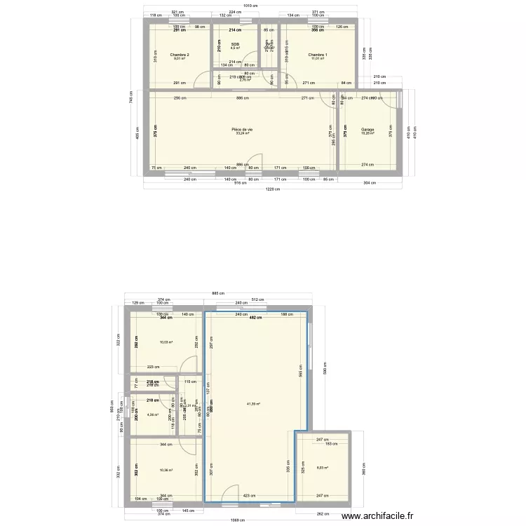 plan maison 75M2. Plan de plan maison 75M2. Plan de