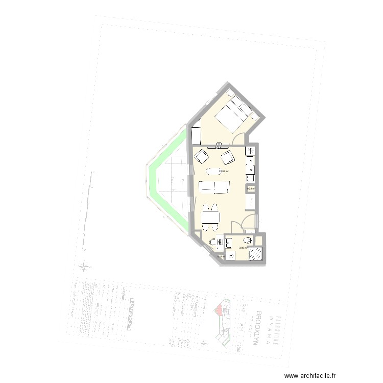 A11 3. Plan de 4 pièces et 38 m2