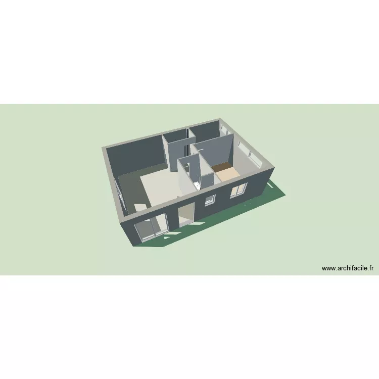 T2 Chemillé. Plan de 3 Pièces et 44 m² T2 Chemillé. Plan de 3 Pièces et 44 m²