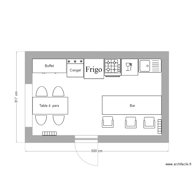 cuisine. Plan de 0 pièce et 0 m2