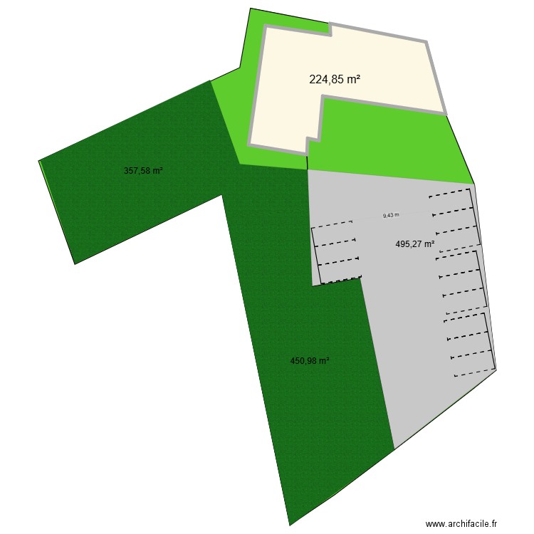 messimy alternative. Plan de 1 pièce et 225 m2
