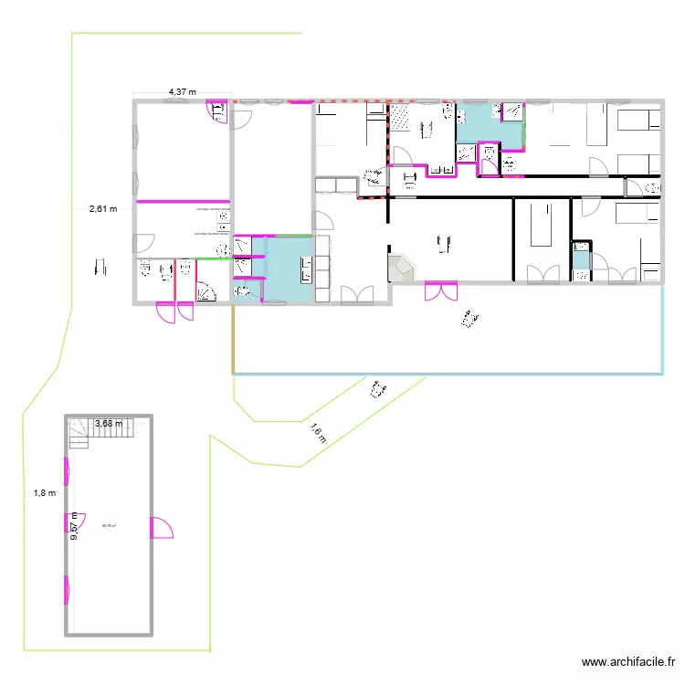 CENTRE AROURA  Non C&ocirc;t&eacute;. Plan de 