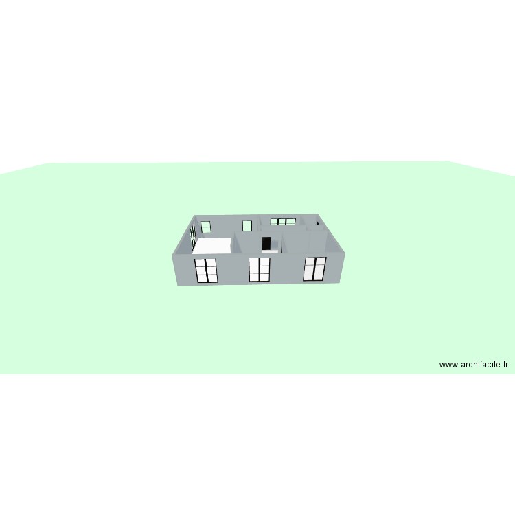 Bureau HC. Plan de 6 pièces et 93 m2